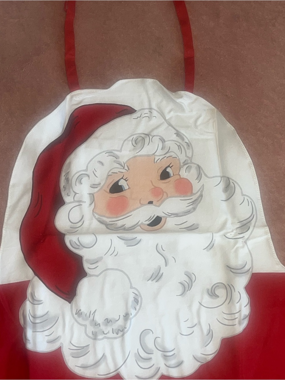 The Holiday Collection Kids Santa Chef Apron with Hat and Oven Mitts Red White - Picture 6 of 12